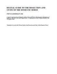 Digital Guide to the Dissection and Study of the Domestic Horse