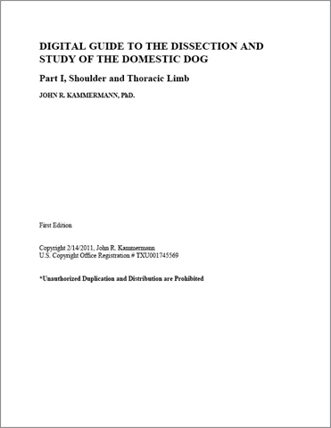 Digital Guide to the Dissection and Study of the Domestic Dog