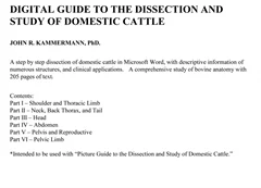 Digital Guide to the Dissection and Study of Domestic Cattle